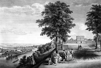 Een uitzicht op Cliveden in Buckinghamshire, het landgoed van de Right Honourable de Graaf van Inchiquin, 1759 door Luke Sullivan