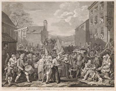 Mars naar Finchley in het Jaar 1746 (Na Hogarth) door Luke Sullivan