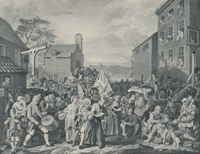 De mars van de wachters naar Schotland, 1745, 1920 door Luke Sullivan