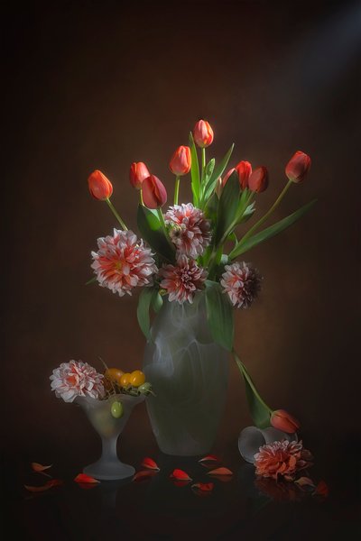 Elegant bloemstilleven door Lydia Jacobs