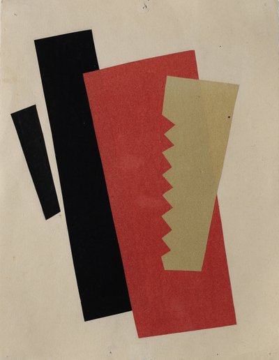 Compositie Rood-Zwart-Goud door Lyubov Sergeevna Popova