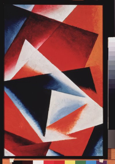 Architectonische schildering oranje door Lyubov Sergeevna Popova