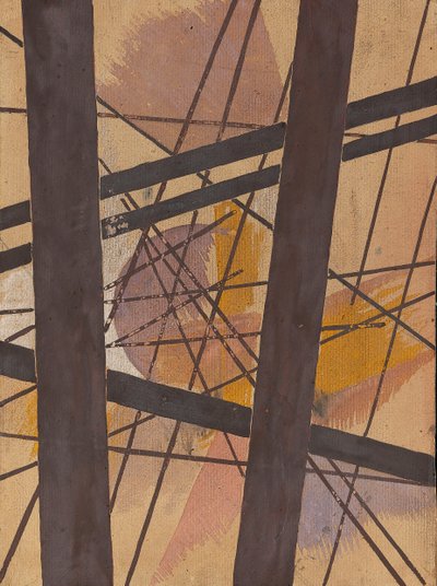 Ruimtemachtconstructie, ca. 1921-1922 door Lyubov Sergeyevna Popova
