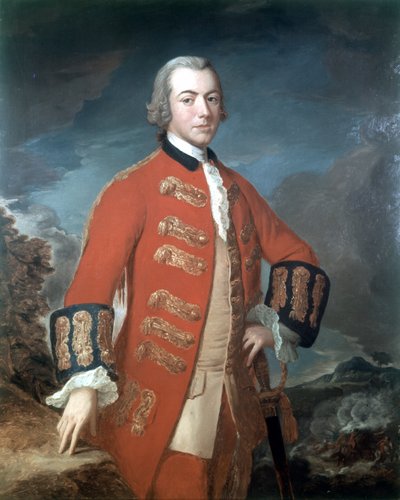 Kapitein Henry Clinton, Eerste Regiment van de Voetwacht, ca. 1758 door M.L Saunders