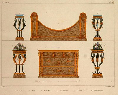 Meubelontwerpen, gegraveerd door Mme Soyer, plaat 28 uit 