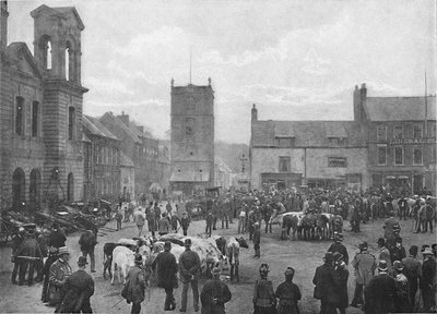 Marktplaats, Morpeth, ca. 1896 door M. Aunty
