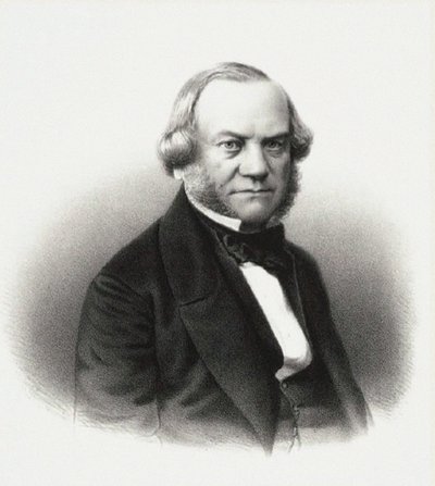 Portret van de directeur van de keizerlijke theaters Alexander Mikhaylovich Gedeonov door M. Baryshev