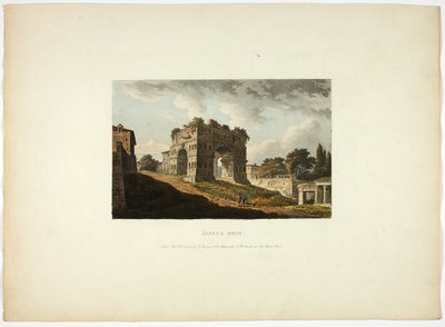 Boog van Janus, plaat twintig van de Ruïnes van Rome door M. Dubourg