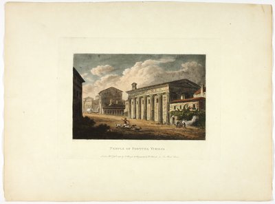 Tempel van Fortuna Virilis, plaat vierendertig van de Ruïnes van Rome door M. Dubourg