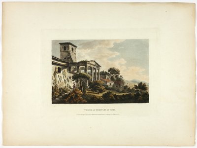 Tempel van Hercules in Cori, plaat tweeëndertig van de Ruïnes van Rome door M. Dubourg