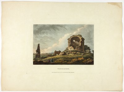 Tempel van de Hoop, plaat vierentwintig van de Ruïnes van Rome door M. Dubourg