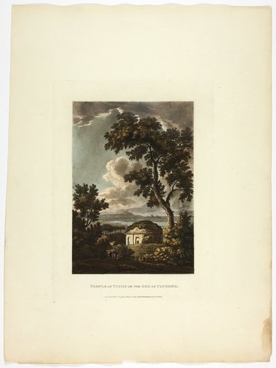 Tempel van Tussis of de God van het Hoesten, plaat negenentwintig van de Ruïnes van Rome door M. Dubourg
