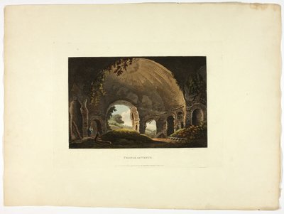 Tempel van Venus, plaat achtendertig van de Ruïnes van Rome door M. Dubourg