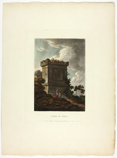 Graf van Nero, plaat 7 uit de Ruïnes van Rome door M. Dubourg