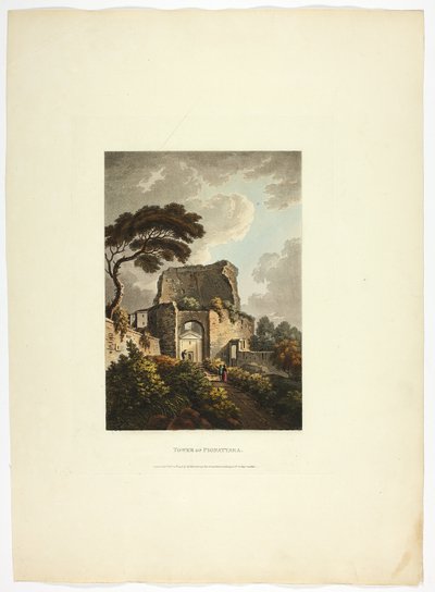 Toren van Pignattara, plaat tweeëntwintig van de Ruïnes van Rome door M. Dubourg
