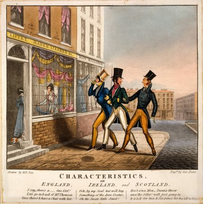 Kenmerken, of Engeland, Ierland en Schotland, prent gemaakt door George Hunt, 1827 door M. Egerton