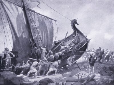 Magnus zeilt rond de Mull of Cantyre AD1098, jaren 1920 door M. Mackinlay