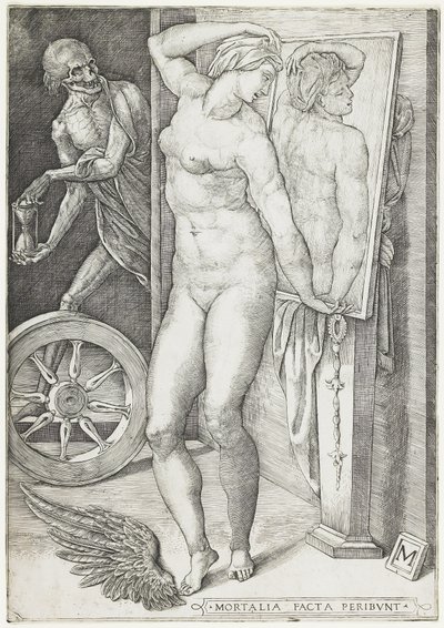 De dood verrast een vrouw, c.1490-c.1540 door M Master