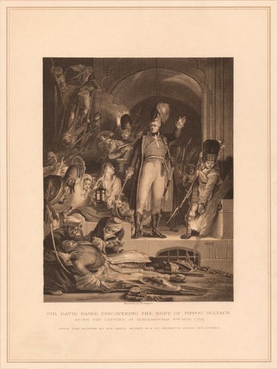 Sir David Baird ontdekt het lichaam van Tippoo Sultaun, 1799 1878 door M Nargert