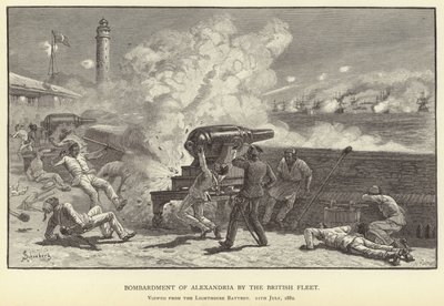 Bombardement van Alexandrië door de Britse Vloot door M. Schonberg