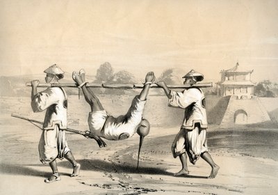 Schets van de muur op de ochtend na de grote aanval, China, ca. 1860 door M and N Hanhart