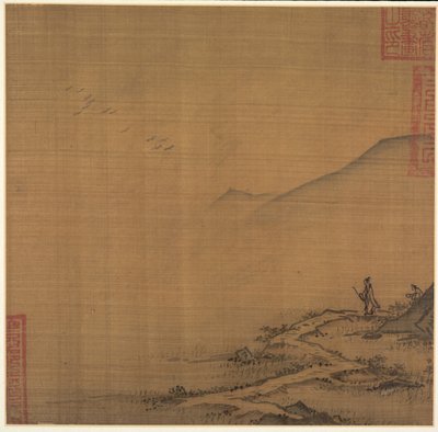 Landschap met Vliegende Ganzen door Ma Lin