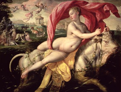 De Ontvoering van Europa, c.1590 door Maarten de Vos