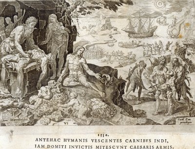 Slagveld in de Nieuwe Wereld in 1530, plaat 6 uit 