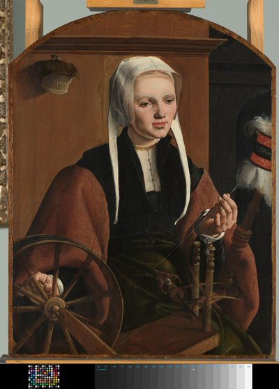 Portret van een Vrouw, mogelijk Anne Codde door Maarten van Heemskerck