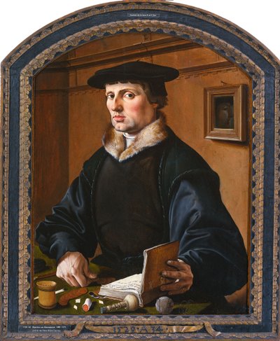 Portret van een man door Maarten van Heemskerck