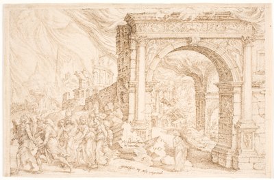 Verwoesting van Sodom door Maarten van Heemskerck