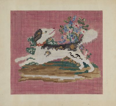 Stoelbekleding, ca. 1937 door Mabel Ritter
