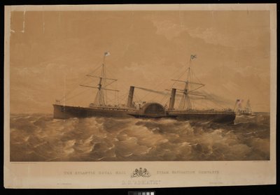 De stoomboot S.S. Adriatic van de Atlantic Royal Mail Steam Navigation Company, ca. 1856 door Macdonald & Co. Maclure