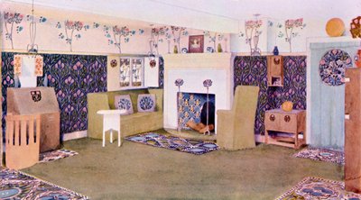 Ontwerp voor de Tekenzaal in Falkewood, c.1906 door Mackay Hugh Baillie Scott