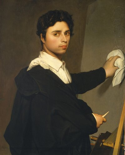 Ingres als jonge man door Madame Gustave Hequet