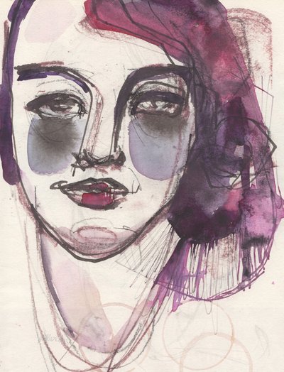 Schetsboek 17, 2024 (temperaverf, pen, krijt op papier) door Madgalena Morey