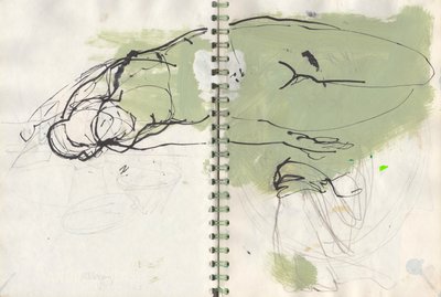 Schetsboek 19, 2024 (temperaverf, inkt, potlood op papier) door Madgalena Morey