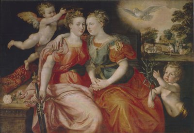 Allegorie van Vrede en Gerechtigheid door Maerten Vos de