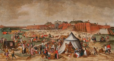 Sloop van de Citadel van Antwerpen, eind 16e eeuw door Maerten van Cleve