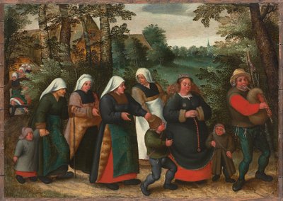 De processie van de bruid door Maerten van Cleve
