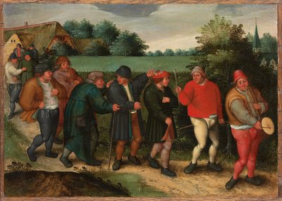 De processie van de bruidegom door Maerten van Cleve