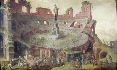 Antieke stierengevechten, 1552 door Maerten van Heemskerck