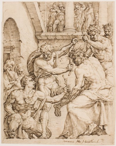 Christus gekroond met doornen, ca. 1548 door Maerten van Heemskerck