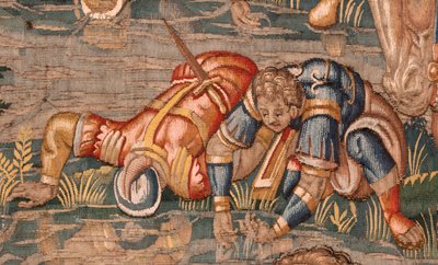 Verhaal van Gideon. De krijgers worden gekozen. Diocesaan museum, Brussel. door Maerten van Heemskerck