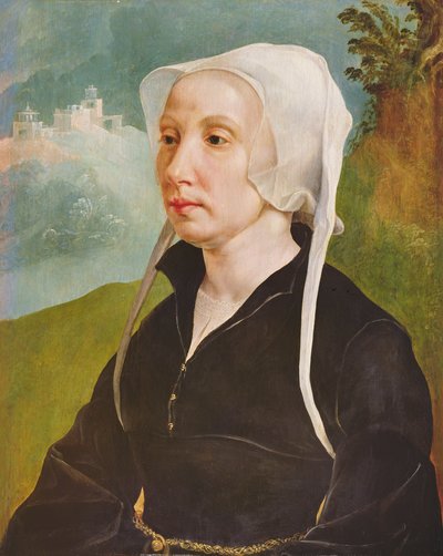Portret van een Vrouw door Maerten van Heemskerck