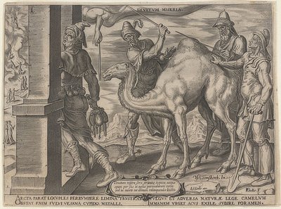 Rijke man en arme Lazarus door Maerten van Heemskerck