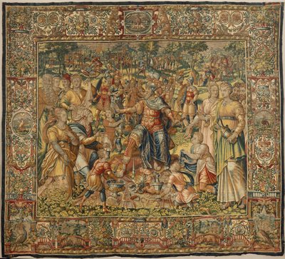 Verhaal van Gideon, eind 16e eeuw (zijde en wol) door Maerten van Heemskerck