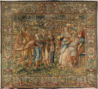 Verhaal van Gideon, eind 16e eeuw (zijde en wol) door Maerten van Heemskerck