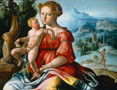De rust tijdens de vlucht naar Egypte door Maerten van Heemskerck