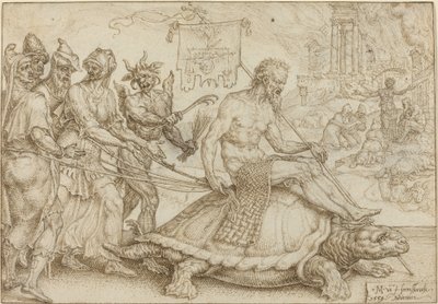 De triomf van Job door Maerten van Heemskerck